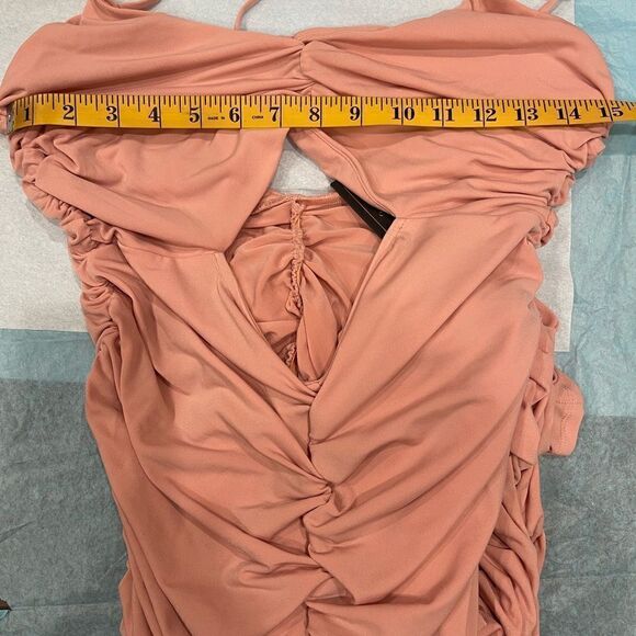 Michael Costello x Revolve Kara Midi Dress in Light Mauve.Size M - Picture 13 of 13